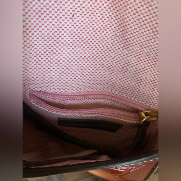 Dooney and Bourke Red Faux Crocodile Embossed Small Mini Crossbody Purse - Picture 10 of 10